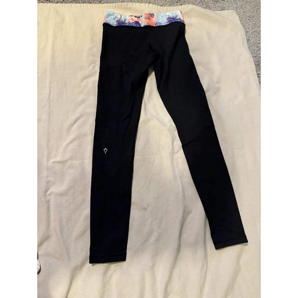 Ivivva Lululemon Girls Black Leggings Sz 12 Gym Athletic Running Walking